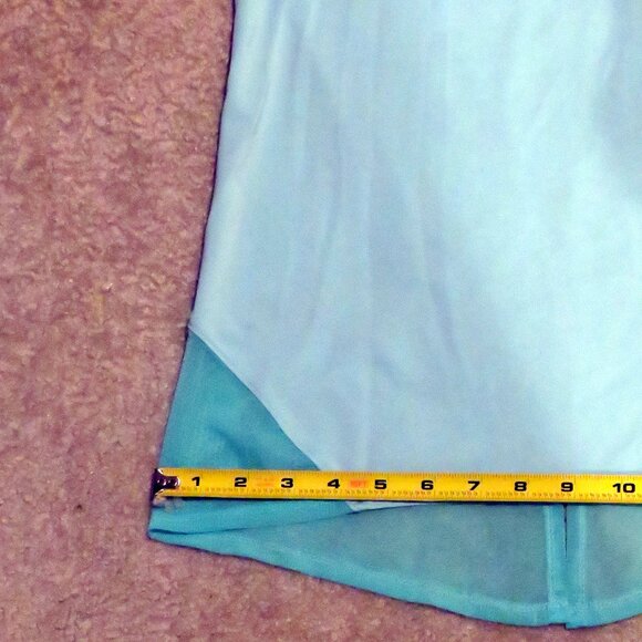Lucky in Love Blue Racerback Tennis Golf Activewear Top w/Mesh Back Slit XS 0-2 - Picture 7 of 16